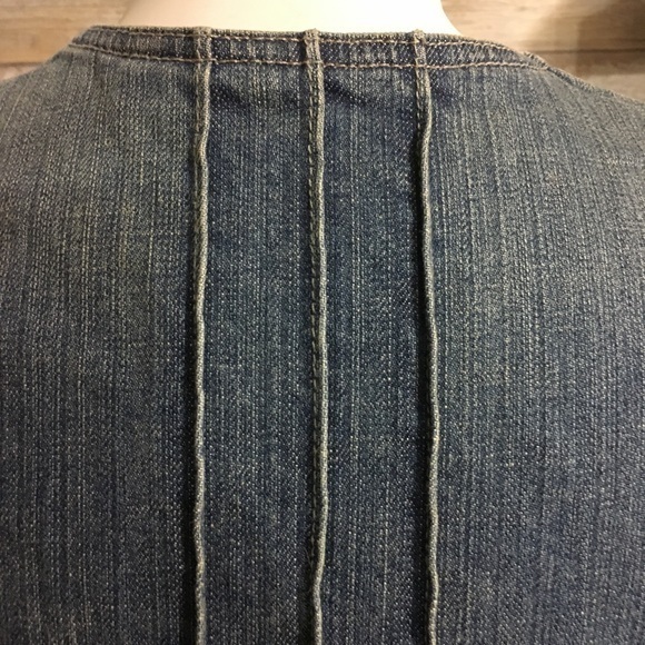 Express Fitted Studded Denim Jeans Vest Si… - Picture 8 of 15